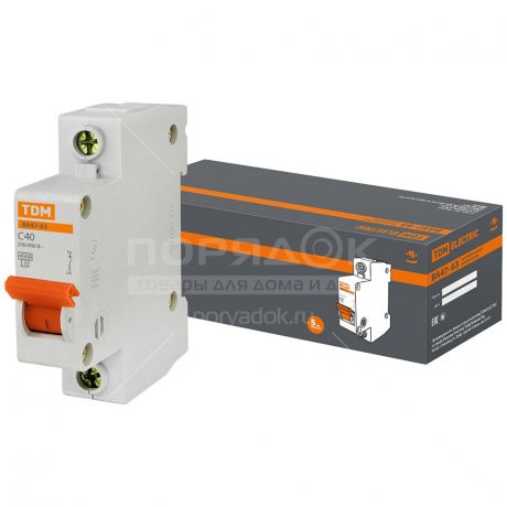 Автоматический выключатель TDM Electric SQ0218-0007 ВА47-63 1Р 40 А, 4.5 кА