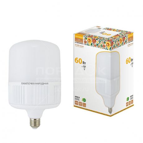 Лампа светодиодная TDM Electric T-образная SQ0340-1583 60 Вт E27 холодный белый свет