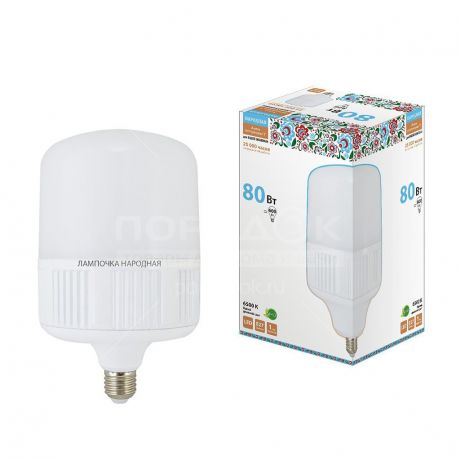 Лампа светодиодная TDM Electric T-образная SQ0340-1586 80 Вт E27 холодный синий свет