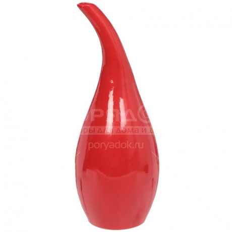 Ваза для цветов керамическая настольная, 45 см, Гуру-3 красная