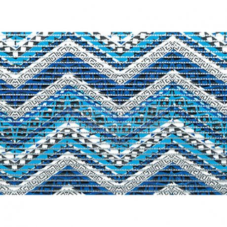 Коврик для ванной Вилина Стандарт Этнический рисунок на синем фоне V17C, 1500х65 см