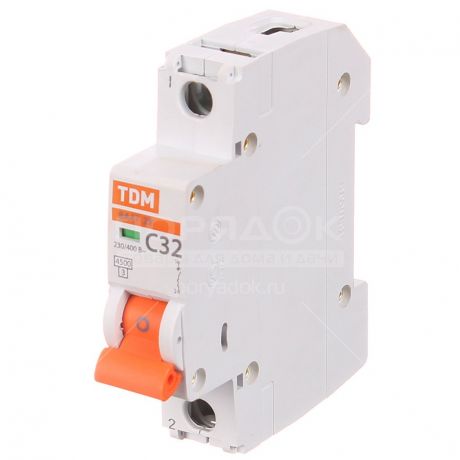 Автоматический выключатель однополюсный TDM Electric SQ0206-0077 32 А 4.5 кА