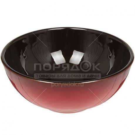 Салатник керамический, 180 мм, Красный Удачный КРС00003398 Борисовская керамика