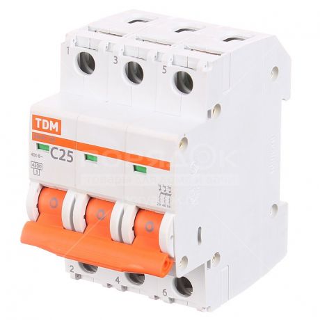 Автоматический выключатель трехполюсный TDM Electric SQ0206-0111 25 А 4.5 кА