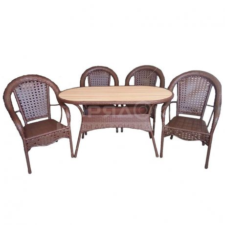 Мебель садовая Аликанте (стол 138х71х75 см, кресло 4 шт), рolywood A297