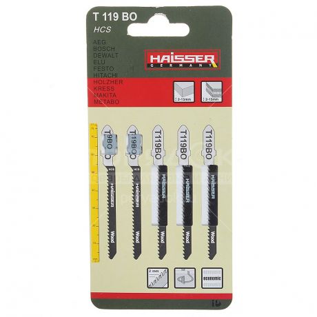 Пилка для электролобзика Haisser HS118005 для дерева 5 шт