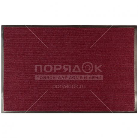 Коврик грязезащитный резиновый с ковролином Floor mat Стандарт бордо, 60х90 см