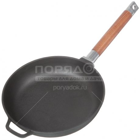 Сковорода чугунная Биол 0122 без крышки со съемной ручкой, 22 см