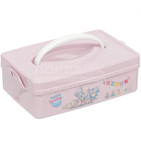 Ящик для игрушек Бытпласт Me to you С12809, розовый, 24.5х16х8.2 см
