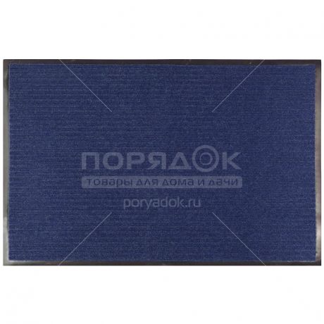 Коврик грязезащитный резиновый с ковролином Floor mat Комфорт синий, 60х90 см
