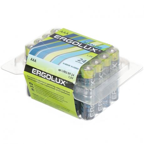 Батарейка Ergolux Alkaline LR03 BP-24, цена за 24 шт