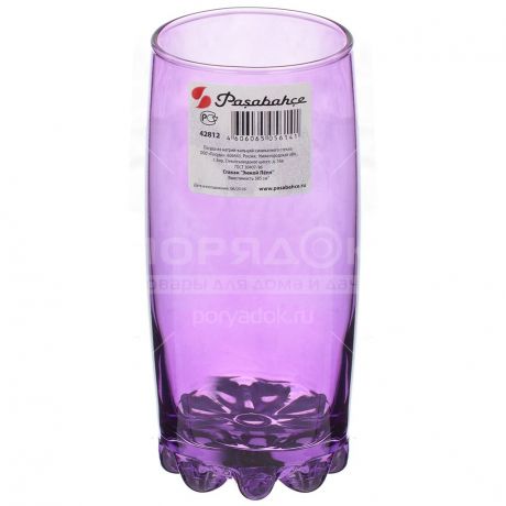 Стакан стеклянный Pasabahce Enjoy Purple 42812SLBD6, 385 мл