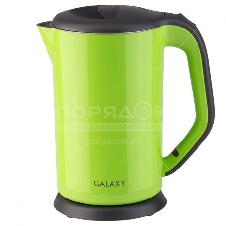 Чайник электрический металлический Galaxy GL 0318, 1.7 л, 2 кВт, зеленый