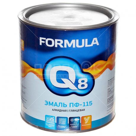 Эмаль ПФ-115 Formula Q8 синяя, 2.7 кг