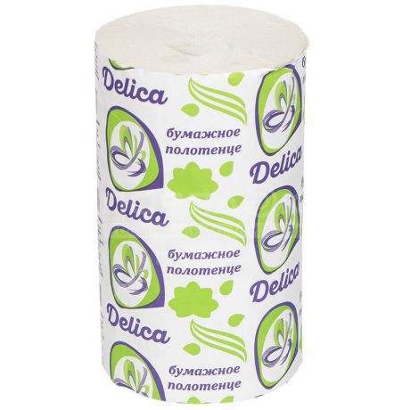 Бумажные полотенца 1-слойные Delica