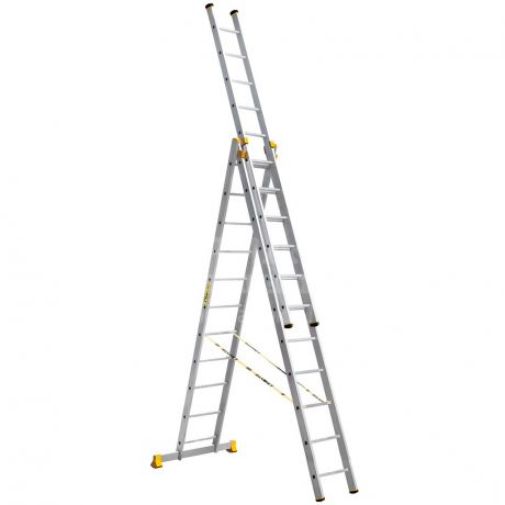 Трехсекционная лестница алюминиевая Alumet H3 5311, 11 ступеней