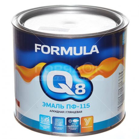 Эмаль ПФ-115 Formula Q8 белая, 1.9 кг