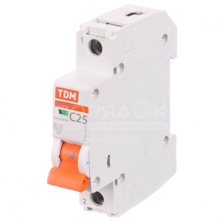 Автоматический выключатель однополюсный TDM Electric SQ0206-0076 25 А 4.5 кА