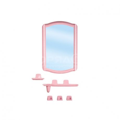 Зеркало для ванной комнаты Berossi НВ 046 с полкой белый мрамор, 35х52 см