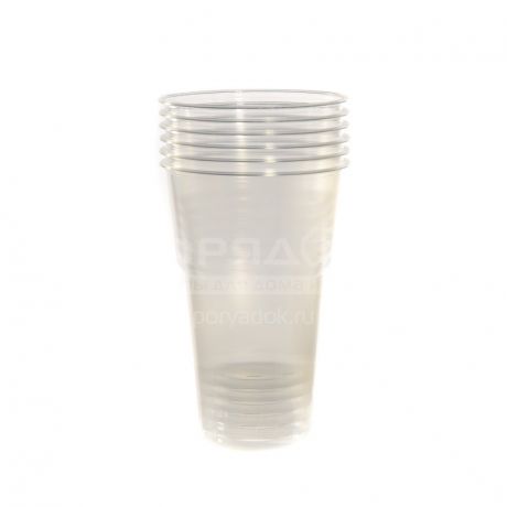 Одноразовый стакан Юпласт ЮНАБ2023 прозрачный, 500 мл, 6 шт