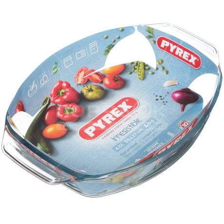Форма для выпечки жаропрочная стеклянная Pyrex Irresistible 412B000/7044, 37х27 см