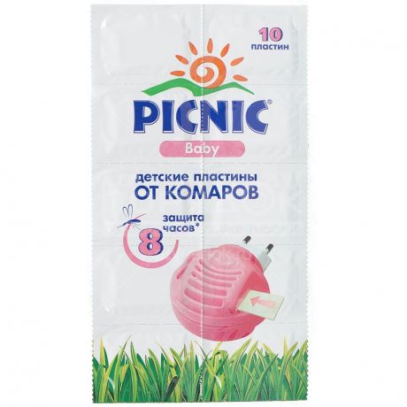 Репеллент от комаров Picnic Baby пластины, 10 шт