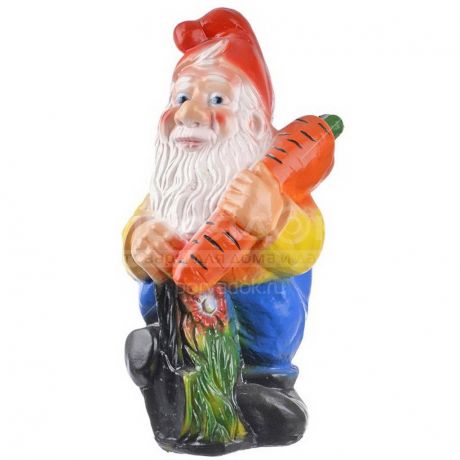 Фигурка садовая Гном с морковью