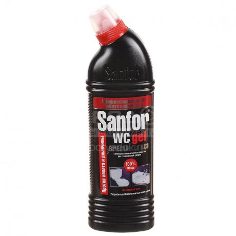 Средство для унитаза Sanfor WC гель Special Black, 750 мл
