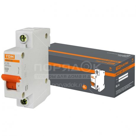 Автоматический выключатель TDM Electric SQ0218-0005 ВА47-63 1Р 25 А, 4.5 кА