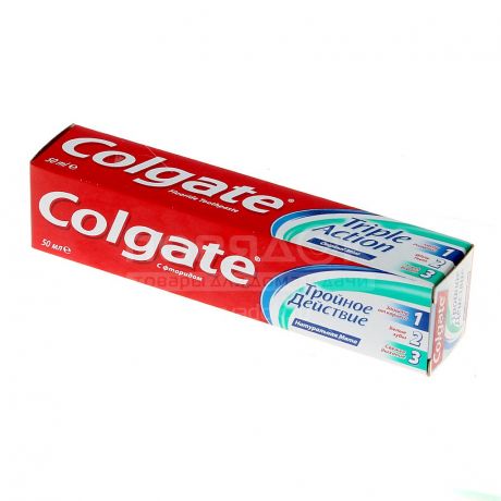 Зубная паста Colgate Тройное действие, 50 мл