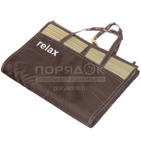 Коврик-сумка пляжный соломенный FM-23 с ремнем и пуговицами, 180х90 см