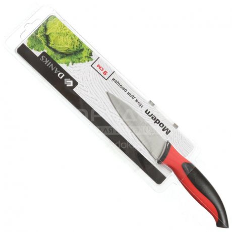 Нож кухонный стальной Daniks Модерн YW-A040-PA для овощей, 9 см