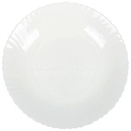 Тарелка обеденная стеклокерамическая, 240 мм, Белая LHP95 Daniks