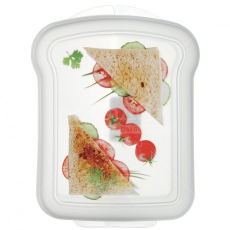 Контейнер для бутерброда пластмассовый Phibo Декор 4312854, 17х13х4.2 см