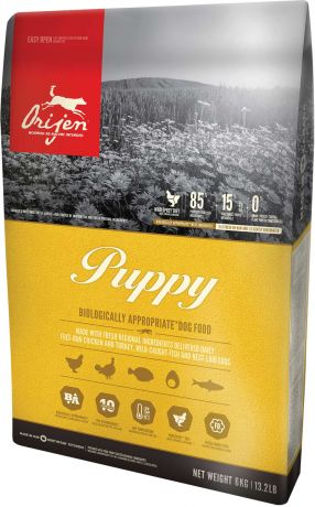 Orijen Puppy 85/15 для щенков маленьких и средних пород (11,4 кг)