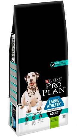 Purina Pro Plan Adult Dog Optidigest Large Athletic Sensitive Digestion для взрослых собак крупных пород атлетического телосложения с чувствительным пищеварением с ягненком и рисом (3 + 3 кг)
