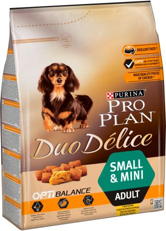 Purina Pro Plan Duo Delice Small & Mini Adult для взрослых собак маленьких пород с курицей и рисом (2,5 + 2,5 кг)