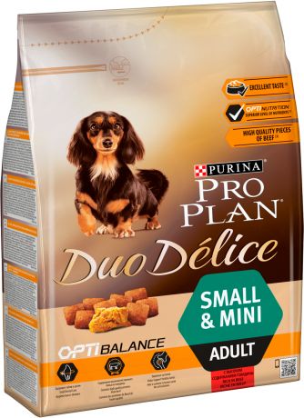 Purina Pro Plan Duo Delice Small & Mini Adult для взрослых собак маленьких пород с говядиной и рисом (2,5 + 2,5 кг)