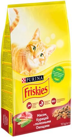 Friskies для взрослых кошек с мясом и овощами (2 + 2 кг)