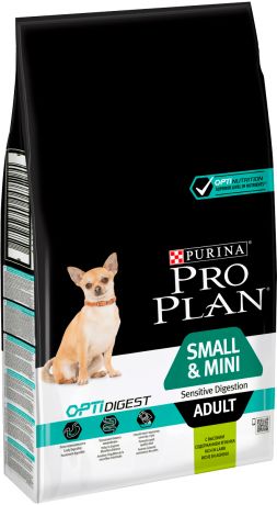 Purina Pro Plan Adult Dog Optidigest Small & Mini Sensitive Digestion для взрослых собак маленьких пород с чувствительным пищеварением с ягненком и рисом (0,7 + 0,7 кг)
