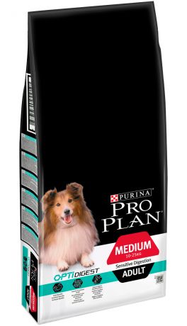 Purina Pro Plan Adult Dog Optidigest Medium Sensitive Digestion для взрослых собак средних пород с чувствительным пищеварением с ягненком и рисом (3 + 3 кг)