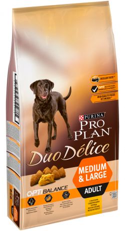 Purina Pro Plan Duo Delice Medium & Large Adult для взрослых собак всех пород с курицей и рисом (2,5 + 2,5 кг)