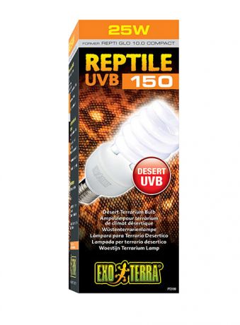 Ультрафиолетовая лампа Exo Terra Reptile Uvb150 (Repti Glo 10.0) Compact T10 для сухопутных черепах (13 Вт)