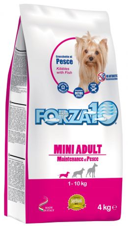 Forza10 Dog Maintenance Adult Mini для взрослых собак маленьких пород с рыбой (2 + 2 кг)