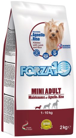 Forza10 Dog Maintenance Adult Small/medium для взрослых собак маленьких и средних пород с ягненком и рисом (2 + 2 кг)