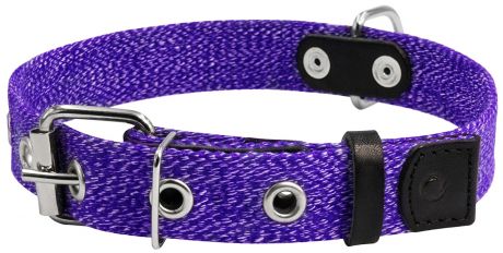 Ошейник брезентовый для собак фиолетовый 25 мм 41 – 53 см Collar (1 шт)