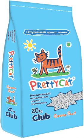Pretty Cat Aroma Fruit наполнитель впитывающий для туалета кошек с део-кристаллами (2 + 2 кг)