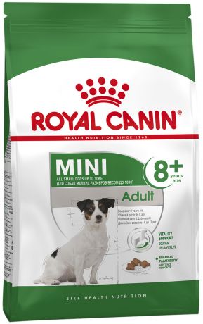 Royal Canin Mini Adult 8+ для пожилых собак маленьких пород старше 8 лет (2 + 2 кг)