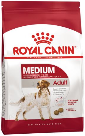 Royal Canin Medium Adult для взрослых собак средних пород (15 кг + 3 кг)
