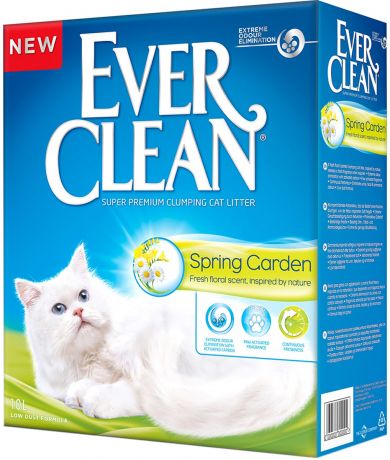 Ever Clean Spring Garden наполнитель комкующийся для туалета кошек с ароматизатором весенний сад (6 л)